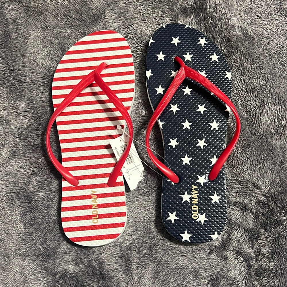 Old Navy American Flag Flip Flops